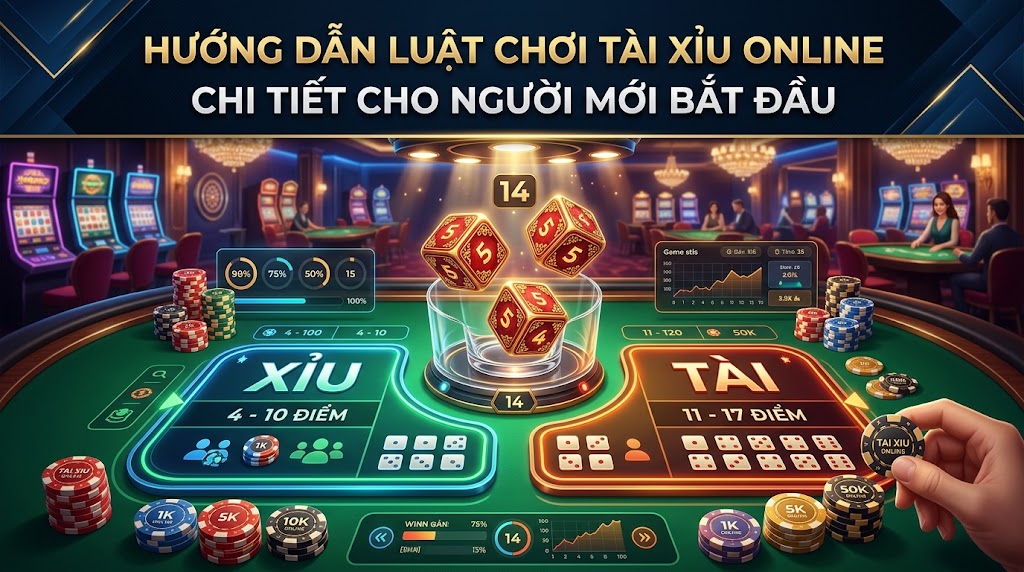 Hướng dẫn luật chơi Tài Xỉu online chi tiết cho người mới bắt đầu