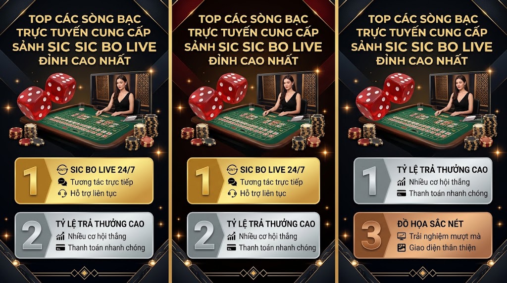Top các sòng bạc trực tuyến cung cấp sảnh Sic Bo live đỉnh cao nhất